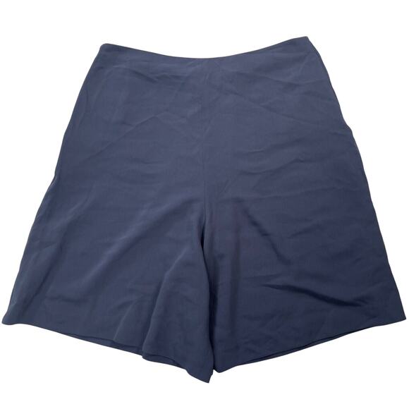 Ralph Lauren Culottes 14 Navy Inverted Pleat Shorts Knee Length - Picture 2 of 6